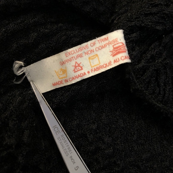 *SOLD* Vintage Black Ribbed Mini Dress - Picture 6 of 6